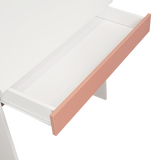 Escritorio Ohio Blanco y Arupo 80x73cm con Un Cajón - ESCRITORIOS | Bylmo