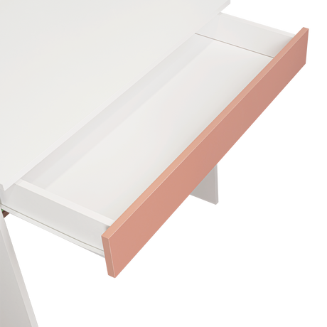 Escritorio Ohio Blanco y Arupo 80x73cm con Un Cajón - ESCRITORIOS | Bylmo