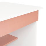 Escritorio Ohio Blanco y Arupo 80x73cm con Un Cajón - ESCRITORIOS | Bylmo