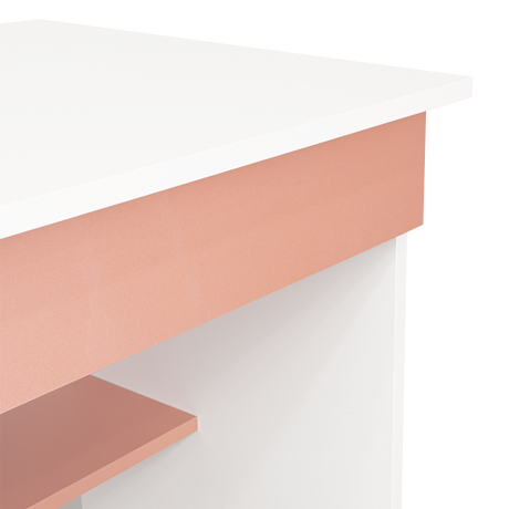 Escritorio Ohio Blanco y Arupo 80x73cm con Un Cajón - ESCRITORIOS | Bylmo