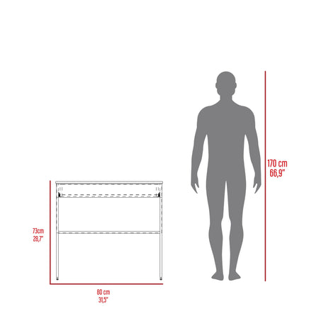Escritorio Ohio Blanco y Arupo 80x73cm con Un Cajón - ESCRITORIOS | Bylmo