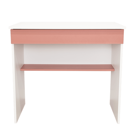 Escritorio Ohio Blanco y Arupo 80x73cm con Un Cajón - ESCRITORIOS | Bylmo