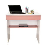 Escritorio Ohio Blanco y Arupo 80x73cm con Un Cajón - ESCRITORIOS | Bylmo