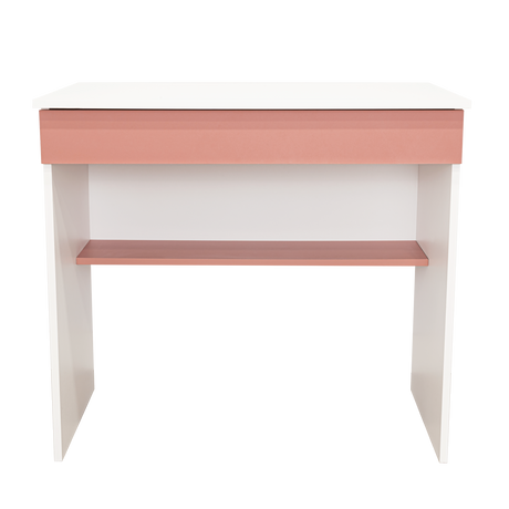 Escritorio Ohio Blanco y Arupo 80x73cm con Un Cajón - ESCRITORIOS | Bylmo