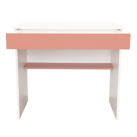 Escritorio Ohio Blanco y Arupo 80x73cm con Un Cajón - ESCRITORIOS | Bylmo