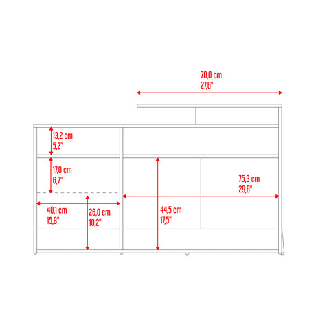Escritorio Esquinero Singapur Duna y Blanco 130x72.5cm sin Cajones - ESCRITORIOS | Bylmo
