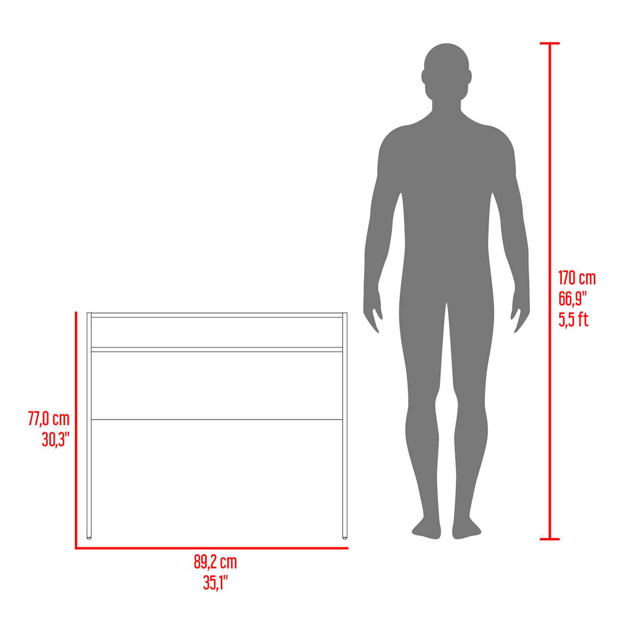 Escritorio Stella Blanco 89.2x77cm sin Cajones - ESCRITORIOS | Bylmo