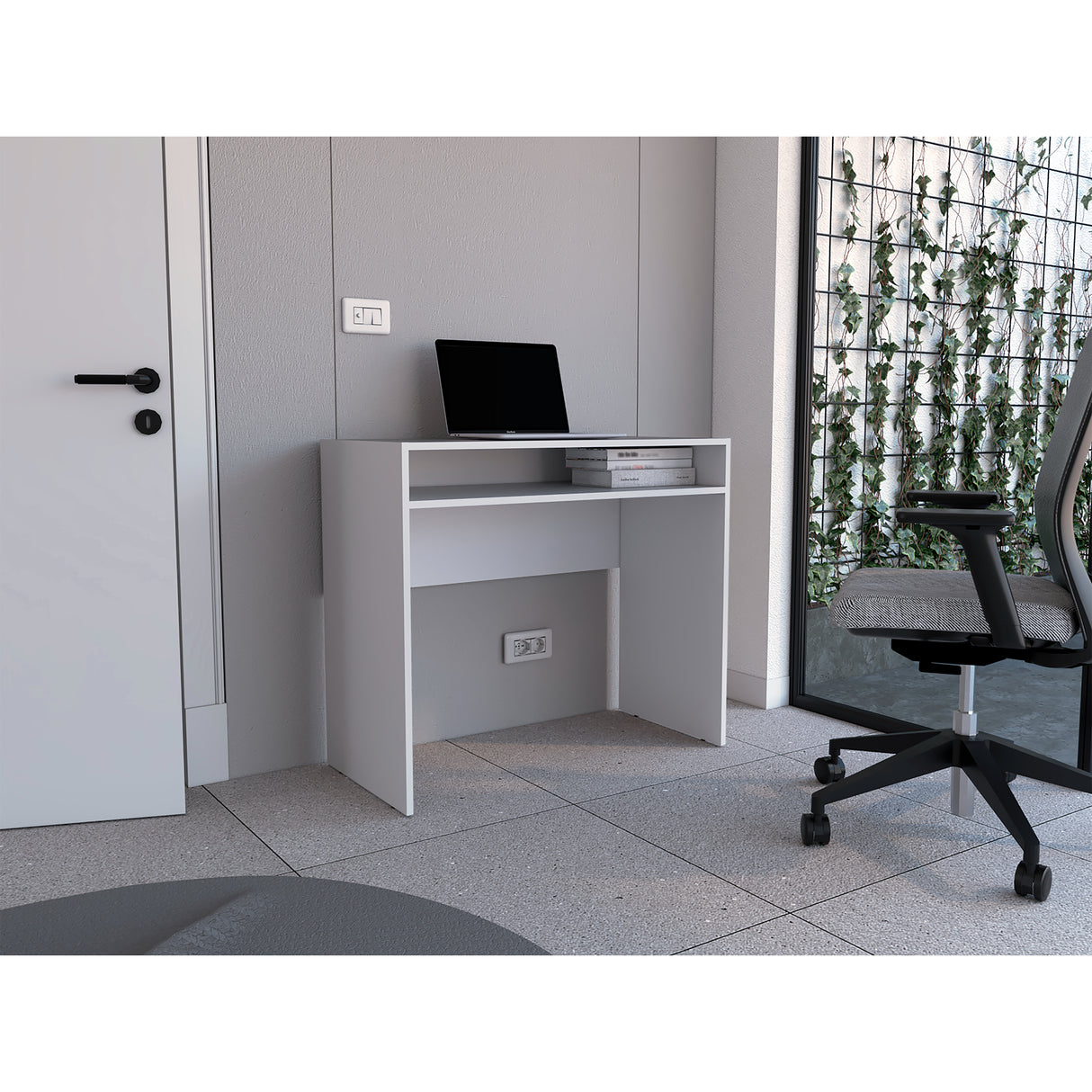 Escritorio Stella Blanco 89.2x77cm sin Cajones - ESCRITORIOS | Bylmo