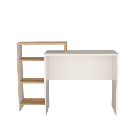 Escritorio con Biblioteca Stella Plus Blanco y Duna 125.7x89.4cm sin Cajones - ESCRITORIOS | Bylmo