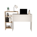 Escritorio con Biblioteca Stella Plus Blanco y Duna 125.7x89.4cm sin Cajones - ESCRITORIOS | Bylmo