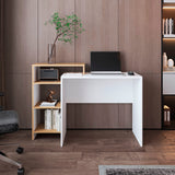 Escritorio con Biblioteca Stella Plus Blanco y Duna 125.7x89.4cm sin Cajones - ESCRITORIOS | Bylmo