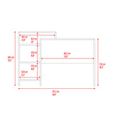 Escritorio con Biblioteca Stella Plus Blanco y Duna 125.7x89.4cm sin Cajones - ESCRITORIOS | Bylmo