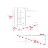Escritorio con Biblioteca Stella Plus Blanco y Duna 125.7x89.4cm sin Cajones - ESCRITORIOS | Bylmo