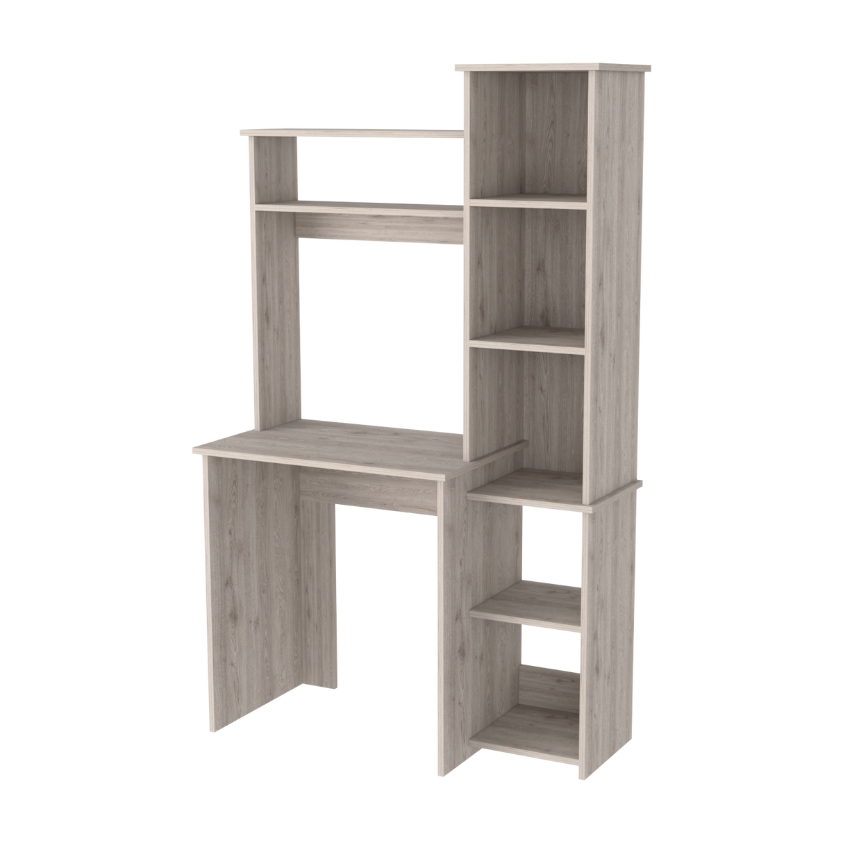 Escritorio con Biblioteca Versalles Ceniza 98.5x162.5cm sin Cajones - ESCRITORIOS | Bylmo