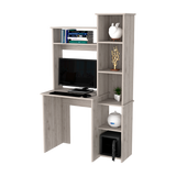 Escritorio con Biblioteca Versalles Ceniza 98.5x162.5cm sin Cajones - ESCRITORIOS | Bylmo
