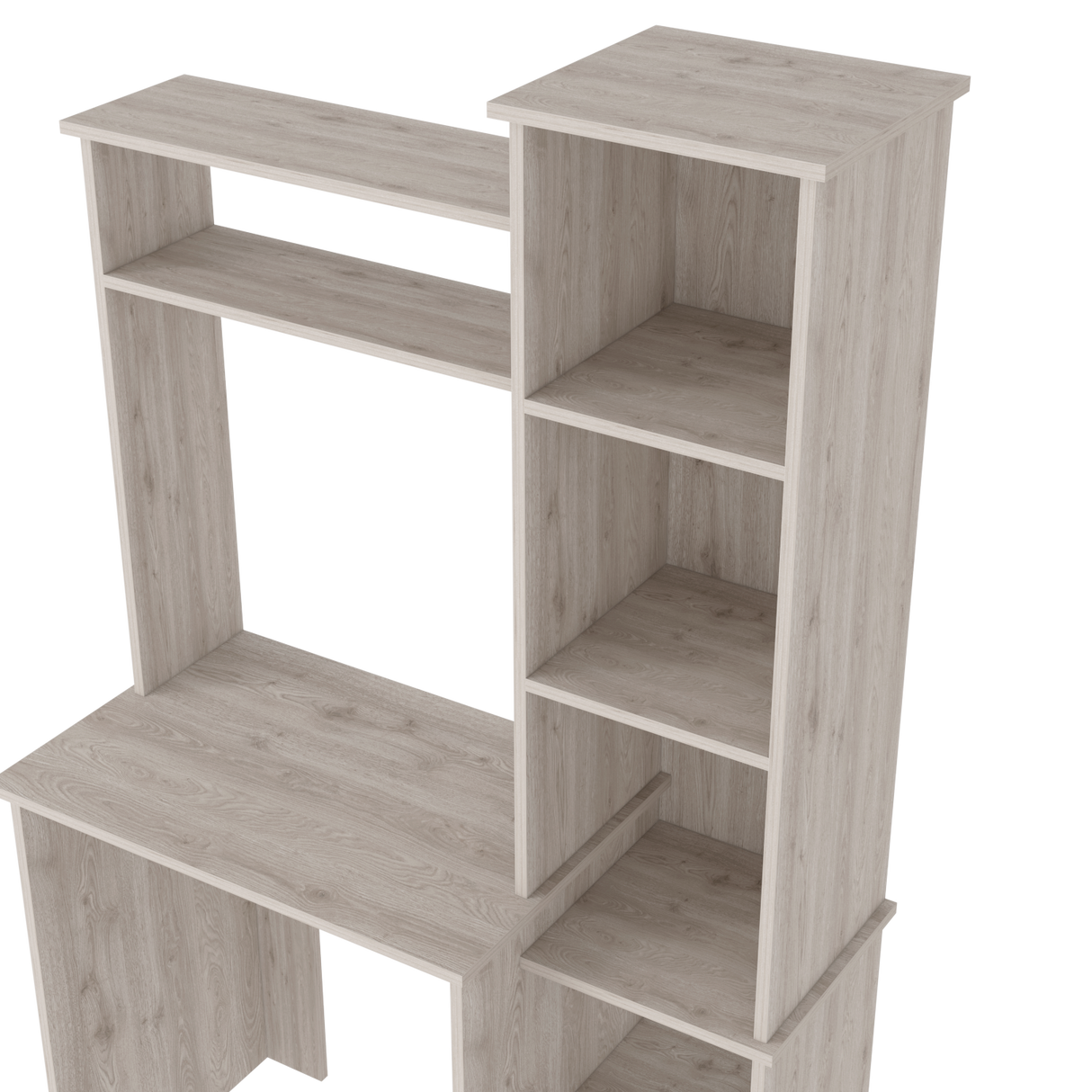 Escritorio con Biblioteca Versalles Ceniza 98.5x162.5cm sin Cajones - ESCRITORIOS | Bylmo