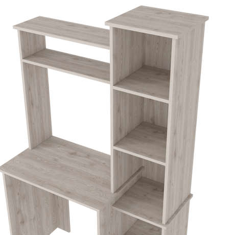 Escritorio con Biblioteca Versalles Ceniza 98.5x162.5cm sin Cajones - ESCRITORIOS | Bylmo