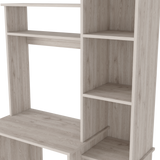 Escritorio con Biblioteca Versalles Ceniza 98.5x162.5cm sin Cajones - ESCRITORIOS | Bylmo