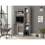 Escritorio con Biblioteca Versalles Ceniza 98.5x162.5cm sin Cajones - ESCRITORIOS | Bylmo