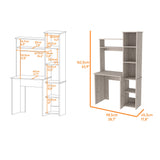 Escritorio con Biblioteca Versalles Ceniza 98.5x162.5cm sin Cajones - ESCRITORIOS | Bylmo