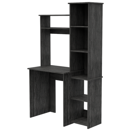 Escritorio con Biblioteca Versalles Roble Gris 98.5x162.5cm sin Cajones - ESCRITORIOS | Bylmo