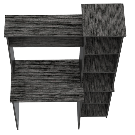 Escritorio con Biblioteca Versalles Roble Gris 98.5x162.5cm sin Cajones - ESCRITORIOS | Bylmo