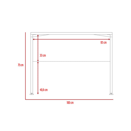 Escritorio Home Wengue y Coñac 100x75cm sin Cajones - ESCRITORIOS | Bylmo
