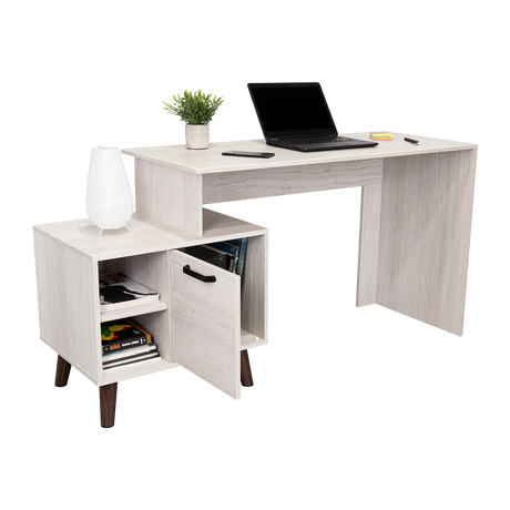 Escritorio Leira Tivoli y Blanco 151.5x75.6cm sin Cajones - ESCRITORIOS | Bylmo