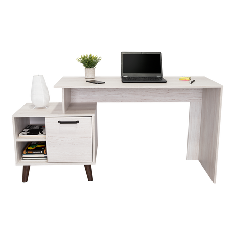 Escritorio Leira Tivoli y Blanco 151.5x75.6cm sin Cajones - ESCRITORIOS | Bylmo