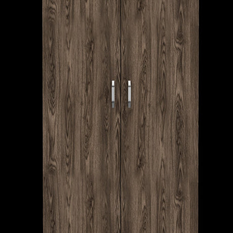 Biblioteca Rectangular Home Coñac y Wengue 80x161.4cm con Cuatro Compartimientos y Dos Puertas - BIBLIOTECAS Y ESTANTERIAS | Bylmo