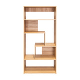 Biblioteca Asimétrica Lous Fresno Europeo 73x161cm Con Siete Compartimientos - BIBLIOTECAS Y ESTANTERIAS | Bylmo