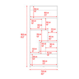 Biblioteca Asimétrica Lous Fresno Europeo 73x161cm Con Siete Compartimientos - BIBLIOTECAS Y ESTANTERIAS | Bylmo