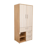 Closet Sevilla Fresno Europeo Mallado 80x180cm Con Tres Cajones y Cinco Compartimientos - CLOSETS | Bylmo