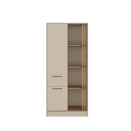 Closet Vance Capri y Fresno Europeo 80x180cm Con Un Cajón y Seis Compartimientos - CLOSETS | Bylmo