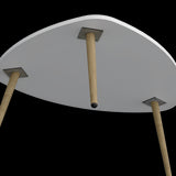 Mesa de Centro Narvik Blanco 74.1x31.5cm Rectangular y con Patas - MESAS DE CENTRO | Bylmo