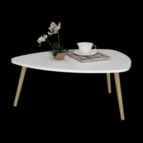 Mesa de Centro Narvik Blanco 74.1x31.5cm Rectangular y con Patas - MESAS DE CENTRO | Bylmo