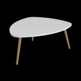 Mesa de Centro Narvik Blanco 74.1x31.5cm Rectangular y con Patas - MESAS DE CENTRO | Bylmo