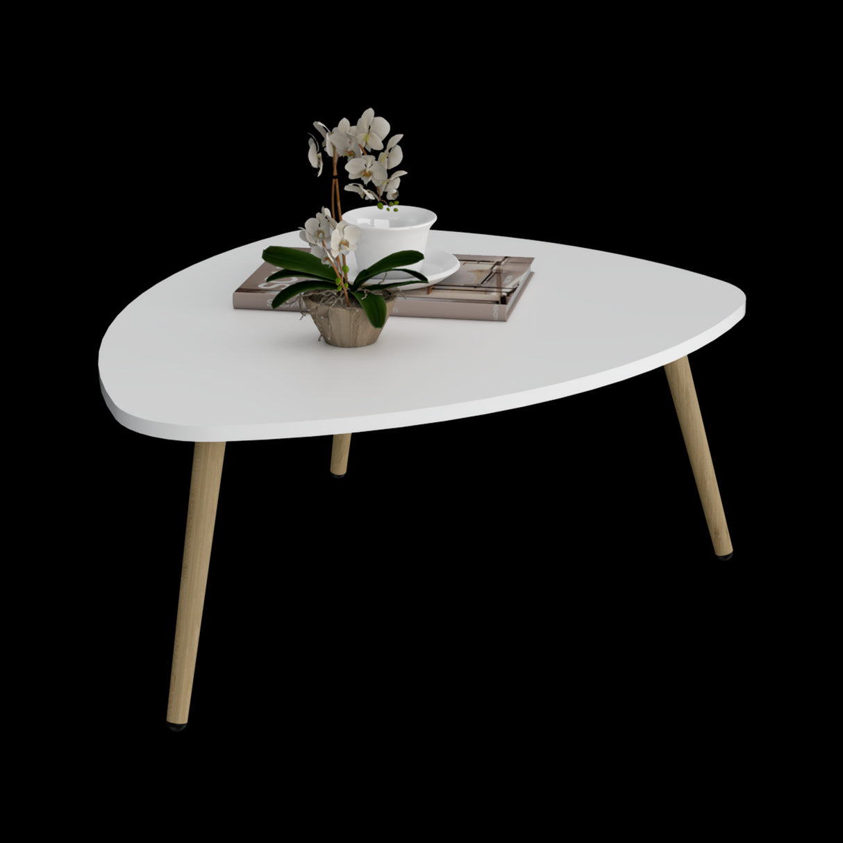 Mesa de Centro Narvik Blanco 74.1x31.5cm Rectangular y con Patas - MESAS DE CENTRO | Bylmo