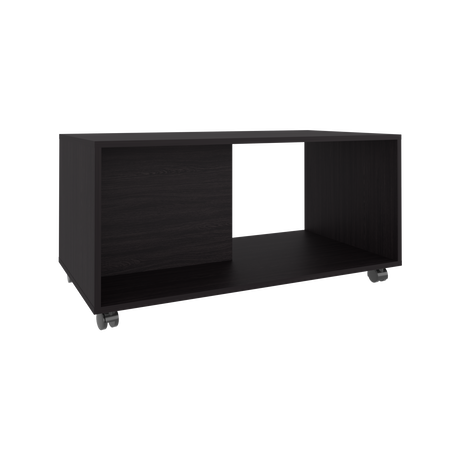 Mesa de Centro Patrick Wengue 92x45.1cm Rectangular con Compartimientos y con De Ruedas - MESAS DE CENTRO | Bylmo