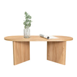 Mesa de Centro Ted Fresno Europeo 120.2x42.2cm Ovalado - MESAS DE CENTRO | Bylmo