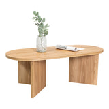 Mesa de Centro Ted Fresno Europeo 120.2x42.2cm Ovalado - MESAS DE CENTRO | Bylmo