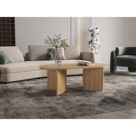 Mesa de Centro Ted Fresno Europeo 120.2x42.2cm Ovalado - MESAS DE CENTRO | Bylmo