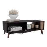 Mesa de Centro Vance Wengue y Fresno Europeo 120x43cm Rectangular con Compartimientos y con Patas - MESAS DE CENTRO | Bylmo