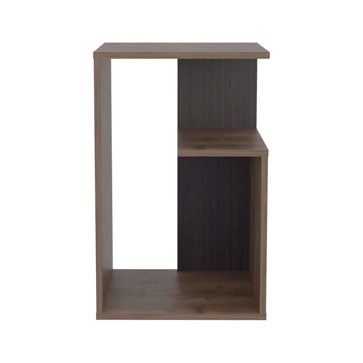 Mesa Auxiliar Everett Bellota y Wengue 39.8x63.4cm Rectangular con Dos Compartimientos - MESAS AUXILIARES | Bylmo