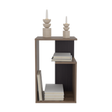 Mesa Auxiliar Everett Bellota y Wengue 39.8x63.4cm Rectangular con Dos Compartimientos - MESAS AUXILIARES | Bylmo