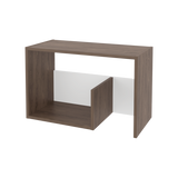 Mesa Auxiliar Everett Coñac y Blanco 39.8x63.4cm Rectangular con Dos Compartimientos - MESAS AUXILIARES | Bylmo