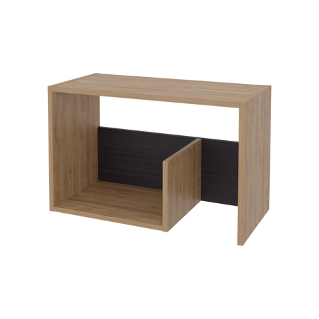 Mesa Auxiliar Everett Miel y Wengue 39.8x63.4cm Rectangular con Dos Compartimientos - MESAS AUXILIARES | Bylmo