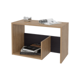 Mesa Auxiliar Everett Miel y Wengue 39.8x63.4cm Rectangular con Dos Compartimientos - MESAS AUXILIARES | Bylmo