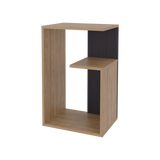 Mesa Auxiliar Everett Miel y Wengue 39.8x63.4cm Rectangular con Dos Compartimientos - MESAS AUXILIARES | Bylmo