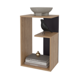 Mesa Auxiliar Everett Miel y Wengue 39.8x63.4cm Rectangular con Dos Compartimientos - MESAS AUXILIARES | Bylmo